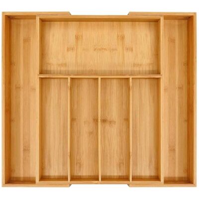 OEM Boîte De Rangement Pour Couverts En Bambou, Adaptée Aux Tiroirs, Capacité De Rangement Extensible De 31,5 Cm À 48 Cm, Support De Rangement Pour Couverts De Cuisine, Séparateur Cuillère/fourchette.-dou - Publicité OEM Boîte De Rangement Pour Couverts En Bambou, Adaptée Aux Tiroirs, Capacité De Rangement Extensible De 31,5 Cm À 48 Cm, Support De Rangement Pour Couverts De Cuisine, Séparateur Cuillère/fourchette.-dou - Publicité