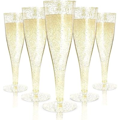 SANS MARQUE 54 Pièces Flûtes À Champagne En Plastique, 150ml Verres À Champagne Scintillants Dorés Gobelets À Vin De Fête Réutilisables Pour Fêtes De Douche D'Anniversaire Mariage Jardin - Publicité SANS MARQUE 54 Pièces Flûtes À Champagne En Plastique, 150ml Verres À Champagne Scintillants Dorés Gobelets À Vin De Fête Réutilisables Pour Fêtes De Douche D'Anniversaire Mariage Jardin - Publicité