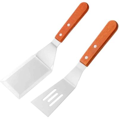 OEM Un Ensemble Comprend Deux Spatules En Métal : Une Spatule À Barbecue En Acier Inoxydable Avec Une Cuillère À Égoutter Et Une Spatule À Frire En Métal, Parfaite Pour Griller Et Cuisiner.-dou - Publicité OEM Un Ensemble Comprend Deux Spatules En Métal : Une Spatule À Barbecue En Acier Inoxydable Avec Une Cuillère À Égoutter Et Une Spatule À Frire En Métal, Parfaite Pour Griller Et Cuisiner.-dou - Publicité