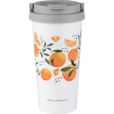 OEM Mug Isotherme Florina Orange En Acier Inoxydable 500 Ml - Publicité OEM Mug Isotherme Florina Orange En Acier Inoxydable 500 Ml - Publicité