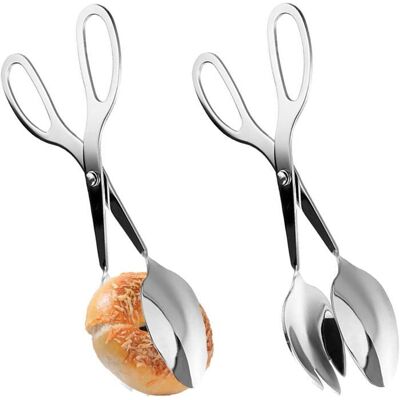 OEM 2 Pièces Pinces Cuisine 10 Pouces, Pince À Salade Acier Inoxydable, Pince Buffet Pâtisserie Pour Service Et Présentation - Publicité OEM 2 Pièces Pinces Cuisine 10 Pouces, Pince À Salade Acier Inoxydable, Pince Buffet Pâtisserie Pour Service Et Présentation - Publicité