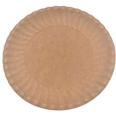 OEM Assiettes En Papier Kraft 15 Cm (6 Pouces), Lot De 100. Profitez De La Vie - Publicité OEM Assiettes En Papier Kraft 15 Cm (6 Pouces), Lot De 100. Profitez De La Vie - Publicité