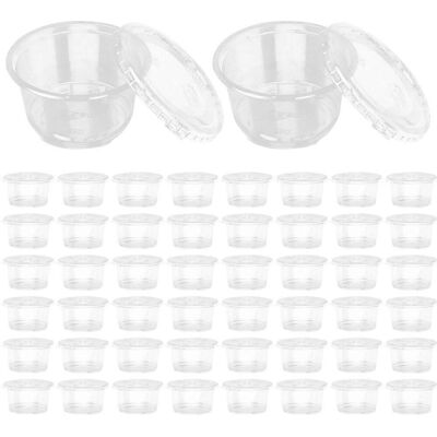LISATR 50 Gobelets À Dessert Avec Couvercles, Gobelets Jetables En Plastique Pour Crème Glacée, Crèmes Glacées Et Desserts.-9.50x6.50x5.50cm-transparent - Publicité LISATR 50 Gobelets À Dessert Avec Couvercles, Gobelets Jetables En Plastique Pour Crème Glacée, Crèmes Glacées Et Desserts.-9.50x6.50x5.50cm-transparent - Publicité