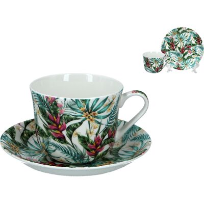 OEM Tasse Et Soucoupe Pour Le Petit-déjeuner - Botanica (fbch) - Publicité OEM Tasse Et Soucoupe Pour Le Petit-déjeuner - Botanica (fbch) - Publicité