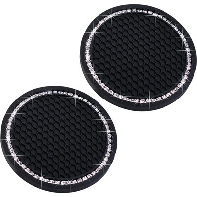 NO BRAND Dessous De Verre Pour Porte-gobelet De Voiture, Sous-verres Scintillants Pour Porte-gobelet, Accessoires Intérieurs De Voiture - Dessous De Verre Antidérapants En Silicone De 7 Cm (2,75 Pouces) Avec M - Publicité NO BRAND Dessous De Verre Pour Porte-gobelet De Voiture, Sous-verres Scintillants Pour Porte-gobelet, Accessoires Intérieurs De Voiture - Dessous De Verre Antidérapants En Silicone De 7 Cm (2,75 Pouces) Avec M - Publicité