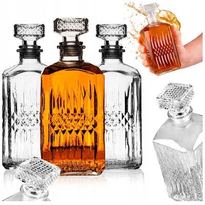 OEM Ensemble De 5 Carafes De 500 Ml Avec Bouchon En Verre - Publicité OEM Ensemble De 5 Carafes De 500 Ml Avec Bouchon En Verre - Publicité
