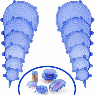 OEM 12 Couvercles Étanches En Silicone Réutilisables Extensibles – Adaptés À Bols, Fruits & Récipients (lot De 12) - Publicité OEM 12 Couvercles Étanches En Silicone Réutilisables Extensibles – Adaptés À Bols, Fruits & Récipients (lot De 12) - Publicité