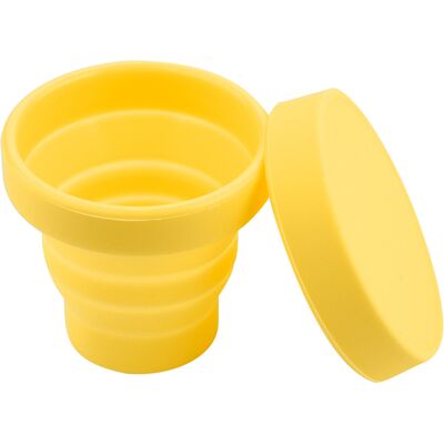 MCKENSA Gobelet Télescopique Pliable En Silicone Jaune, Idéal Pour Les Voyages, Le Camping Et Les Activités De Plein Air. Publicité MCKENSA Gobelet Télescopique Pliable En Silicone Jaune, Idéal Pour Les Voyages, Le Camping Et Les Activités De Plein Air. Publicité
