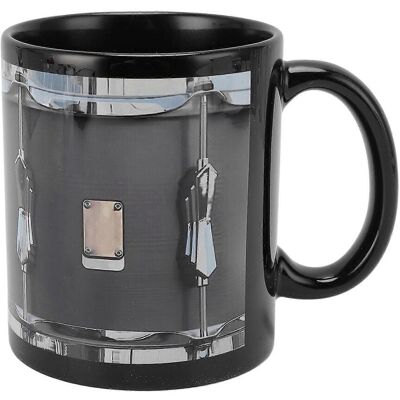 FLAMMKRAFT Mug Humoristique Pour Batteur, 325 Ml, En Céramique Vintage Multifonctionnelle, Noir, Idéal Pour Les Amateurs De Musique. Publicité FLAMMKRAFT Mug Humoristique Pour Batteur, 325 Ml, En Céramique Vintage Multifonctionnelle, Noir, Idéal Pour Les Amateurs De Musique. Publicité