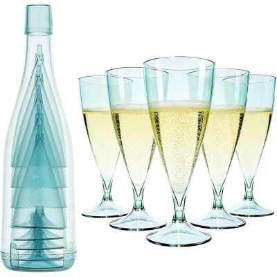 OEM 5 Pièces Flûtes À Champagne Transparent En Plastique, 155ml Verres À Champagne Plastique Élégantes Reutilisable,coupes De Champagne Pour Mariages, Anniversaires & Fêtes - Solide & Réutilisable - Publicité OEM 5 Pièces Flûtes À Champagne Transparent En Plastique, 155ml Verres À Champagne Plastique Élégantes Reutilisable,coupes De Champagne Pour Mariages, Anniversaires & Fêtes - Solide & Réutilisable - Publicité