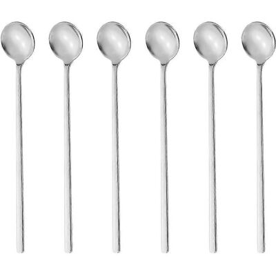 FATRD Lot De 6 Cuillères À Café, Cuillères À Mélanger, Cuillères À Thé À Long Manche, Cuillères À Thé Glacé, Longues Cuillères Pour Mélanger-silvery - Publicité FATRD Lot De 6 Cuillères À Café, Cuillères À Mélanger, Cuillères À Thé À Long Manche, Cuillères À Thé Glacé, Longues Cuillères Pour Mélanger-silvery - Publicité