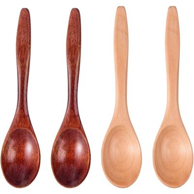 OEM Lot De 4 Cuillère En Bois, Naturel, Nanmu Et Schima, 14.5cm, Pour Miel Café Thé Cuisine - Publicité OEM Lot De 4 Cuillère En Bois, Naturel, Nanmu Et Schima, 14.5cm, Pour Miel Café Thé Cuisine - Publicité