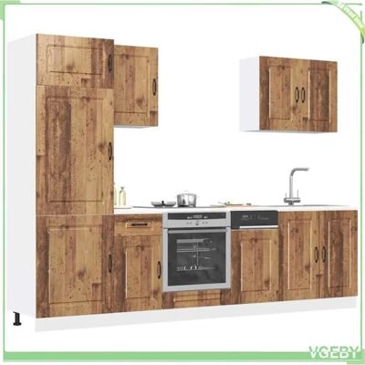 OEM Ensemble D'Armoires De Cuisine 7 Pièces - Kalmar - Vieux Bois - Bois D'Ingénierie - Pieds Réglables - Publicité OEM Ensemble D'Armoires De Cuisine 7 Pièces - Kalmar - Vieux Bois - Bois D'Ingénierie - Pieds Réglables - Publicité