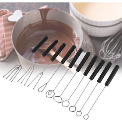 OEM 10pcs Ensemble De Fourchette À Tremper Au Chocolat En Acier Inoxydable Str - Publicité OEM 10pcs Ensemble De Fourchette À Tremper Au Chocolat En Acier Inoxydable Str - Publicité