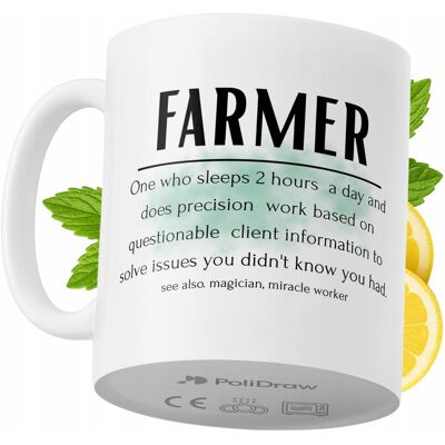 OEM Mug Humoristique Pour Fermier, Avec Un Texte Amusant Et Un Design Graphique Original. Idéal Pour Les Anniversaires, Les Fêtes Et Les Occasions Spéciales. Mug Premium Pour La Maison, Le Bureau Et Le Tr - Publicité OEM Mug Humoristique Pour Fermier, Avec Un Texte Amusant Et Un Design Graphique Original. Idéal Pour Les Anniversaires, Les Fêtes Et Les Occasions Spéciales. Mug Premium Pour La Maison, Le Bureau Et Le Tr - Publicité