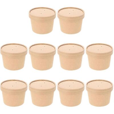 LISATR 10 Ensembles De Gobelets En Papier Jetables Pour Crème Glacée, Dessert Et Pudding.-9.00x9.00x6.00cm - Publicité LISATR 10 Ensembles De Gobelets En Papier Jetables Pour Crème Glacée, Dessert Et Pudding.-9.00x9.00x6.00cm - Publicité