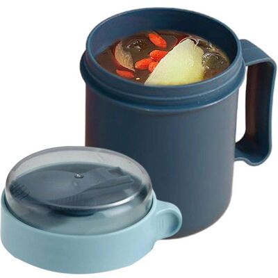 OEM 1 Bol À Petit-déjeuner, Ouverture Large 500 Ml, Bol À Céréales Et Soupe, Étanche Avec Couvercle, Idéal Pour Bureau Et Déplacements - Publicité OEM 1 Bol À Petit-déjeuner, Ouverture Large 500 Ml, Bol À Céréales Et Soupe, Étanche Avec Couvercle, Idéal Pour Bureau Et Déplacements - Publicité
