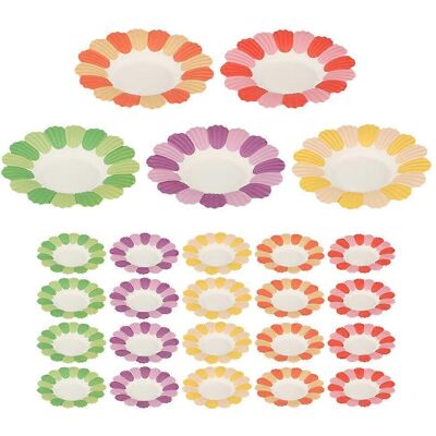LISATR 50 Assiettes En Papier Jetables En Forme De Fleur, Idéales Pour Les Fêtes Et Les Pique-niques.-13x13cm-random Color - Publicité LISATR 50 Assiettes En Papier Jetables En Forme De Fleur, Idéales Pour Les Fêtes Et Les Pique-niques.-13x13cm-random Color - Publicité