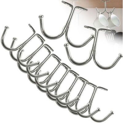 IRISFR Porte Tasse Suspendue, 10 Pcs Porte-tasses Porte Mug Rangement Tasse Support Tasse Support Tasse A Cafe Porte Tasse À Café Noir Rack Tasses À Vin Verres De Rangement Crochets Tasse - Publicité IRISFR Porte Tasse Suspendue, 10 Pcs Porte-tasses Porte Mug Rangement Tasse Support Tasse Support Tasse A Cafe Porte Tasse À Café Noir Rack Tasses À Vin Verres De Rangement Crochets Tasse - Publicité