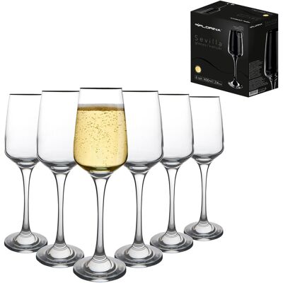 OEM Verres À Champagne Florina Sevilla 230 Ml, Lot De 6 - Publicité OEM Verres À Champagne Florina Sevilla 230 Ml, Lot De 6 - Publicité