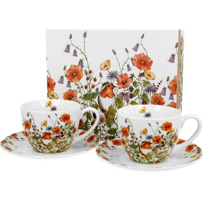 OEM Lot De 2 Tasses À Motifs D'Oiseaux Sauvages (2 X 280 Ml) - Publicité OEM Lot De 2 Tasses À Motifs D'Oiseaux Sauvages (2 X 280 Ml) - Publicité
