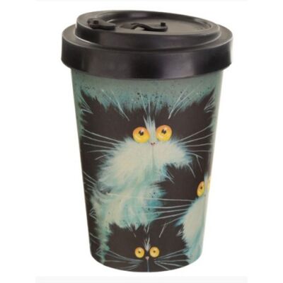 Eden Mug De Voyage Chat Noir 400 Ml Design Original Et Amusant - Publicité Eden Mug De Voyage Chat Noir 400 Ml Design Original Et Amusant - Publicité