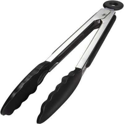 OEM 1 Pièce Pince Culinaire En Acier Inoxydable, Silicone Alimentaire Noir, 18 Cm, Pour Barbecue Et Cuisine Quotidienne - Publicité OEM 1 Pièce Pince Culinaire En Acier Inoxydable, Silicone Alimentaire Noir, 18 Cm, Pour Barbecue Et Cuisine Quotidienne - Publicité