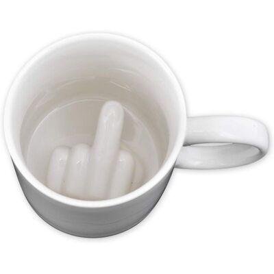 IRISFR 350 Ml Tasse À Café Doigt Du Milieu Tasse En Céramique Cadeau Nouveauté - Blanc Doigt D'Honneur - Publicité IRISFR 350 Ml Tasse À Café Doigt Du Milieu Tasse En Céramique Cadeau Nouveauté - Blanc Doigt D'Honneur - Publicité
