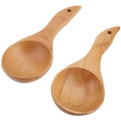 FLAMMKRAFT Lot De 2 Cuillères De Cuisine En Bois Antiadhésives, Idéales Pour Mélanger Et Remuer Les Salades. Publicité FLAMMKRAFT Lot De 2 Cuillères De Cuisine En Bois Antiadhésives, Idéales Pour Mélanger Et Remuer Les Salades. Publicité