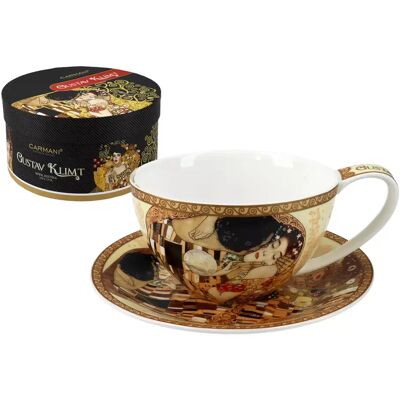 OEM Tasse Et Soucoupe G. Klimt Le Baiser De Carmani - Publicité OEM Tasse Et Soucoupe G. Klimt Le Baiser De Carmani - Publicité