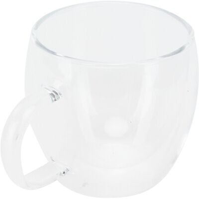 MCKENSA Mug En Verre Transparent À Double Paroi Avec Anse, Résistant À La Chaleur, Idéal Pour Le Café, Le Lait Ou Le Thé (150 Ml). Convient Pour Toutes Les Boissons. Publicité MCKENSA Mug En Verre Transparent À Double Paroi Avec Anse, Résistant À La Chaleur, Idéal Pour Le Café, Le Lait Ou Le Thé (150 Ml). Convient Pour Toutes Les Boissons. Publicité