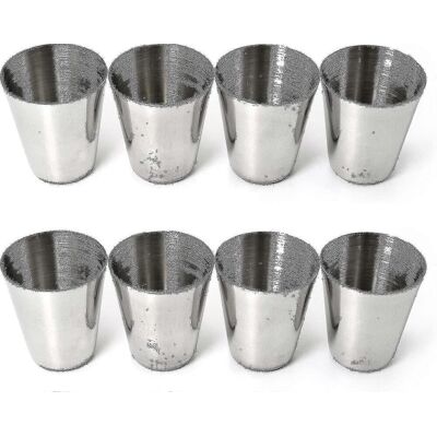 LISATR Verres À Liqueur En Lot De 12, Gobelets À Schnaps En Acier Inoxydable, Stamper Pearl - Publicité LISATR Verres À Liqueur En Lot De 12, Gobelets À Schnaps En Acier Inoxydable, Stamper Pearl - Publicité