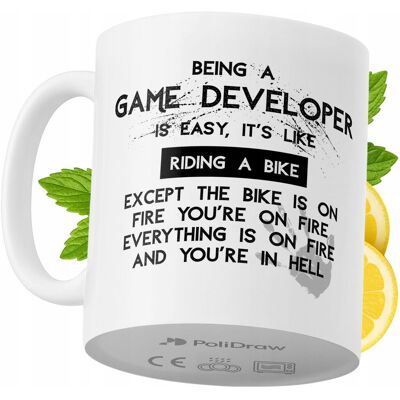 OEM Mug Humoristique Pour Développeur De Jeux Vidéo, Avec Un Texte Amusant Et Un Design Graphique Original. Idéal Pour Les Anniversaires, Les Fêtes Et Les Occasions Spéciales. Mug Premium Pour La Maison, - Publicité OEM Mug Humoristique Pour Développeur De Jeux Vidéo, Avec Un Texte Amusant Et Un Design Graphique Original. Idéal Pour Les Anniversaires, Les Fêtes Et Les Occasions Spéciales. Mug Premium Pour La Maison, - Publicité
