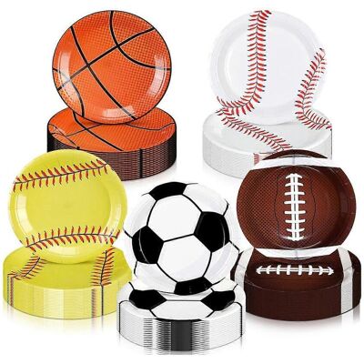 FLAMMKRAFT Lot De 50 Assiettes Décoratives En Carton En Forme De Ballon Sur Le Thème Du Sport, Idéales Pour Une Fête D'Anniversaire De Garçon (17,78 £). Publicité FLAMMKRAFT Lot De 50 Assiettes Décoratives En Carton En Forme De Ballon Sur Le Thème Du Sport, Idéales Pour Une Fête D'Anniversaire De Garçon (17,78 £). Publicité