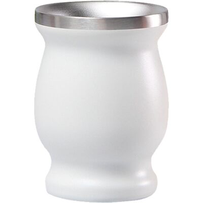 MCKENSA Gobelet Isotherme Double Paroi En Acier Inoxydable 304 (240 Ml) Avec Paille Et Goupillon, Blanc - Publicité MCKENSA Gobelet Isotherme Double Paroi En Acier Inoxydable 304 (240 Ml) Avec Paille Et Goupillon, Blanc - Publicité