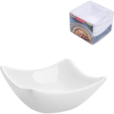 OEM Ensemble De 4 Saladiers En Porcelaine Florina Adria 7,5 X 7,5 X 2,5 Cm - Publicité OEM Ensemble De 4 Saladiers En Porcelaine Florina Adria 7,5 X 7,5 X 2,5 Cm - Publicité