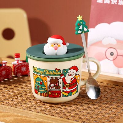 XISRENS Tasse De Noël Père Noël, Tasse À Café De Noël En Céramique, Ensemble De Tasses De Noël, Tasse À Café D'Automne, Tasse À Café, Grande Tasse À Thé En Céramique Pour Café, Chocolat Chaud (vert) - Publicité XISRENS Tasse De Noël Père Noël, Tasse À Café De Noël En Céramique, Ensemble De Tasses De Noël, Tasse À Café D'Automne, Tasse À Café, Grande Tasse À Thé En Céramique Pour Café, Chocolat Chaud (vert) - Publicité