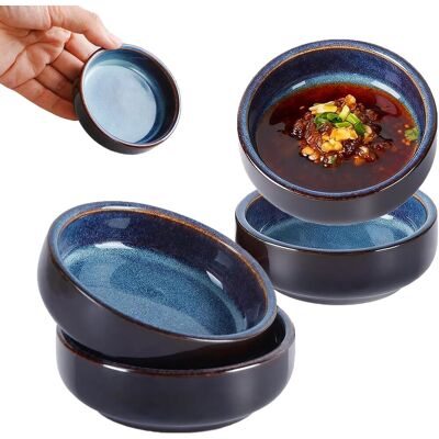 OEM Ensemble De 4 Bols À Sauce En Céramique De 55 Ml (8,8 X 2,5 Cm), Petits Bols Ronds Pour Sauce Soja, Épices, Amuse-gueules, Sushis Et Fruits. Publicité OEM Ensemble De 4 Bols À Sauce En Céramique De 55 Ml (8,8 X 2,5 Cm), Petits Bols Ronds Pour Sauce Soja, Épices, Amuse-gueules, Sushis Et Fruits. Publicité