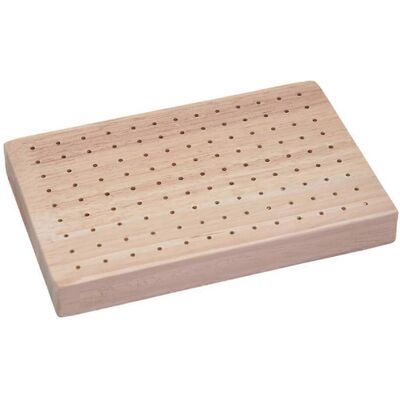 FATRD Support En Bois Pour Brochettes Alimentaires, Présentoir À Fruits Et Amuse-gueules, Support De Présentation Alimentaire Avec Trous-15x10cm-beige - Publicité FATRD Support En Bois Pour Brochettes Alimentaires, Présentoir À Fruits Et Amuse-gueules, Support De Présentation Alimentaire Avec Trous-15x10cm-beige - Publicité
