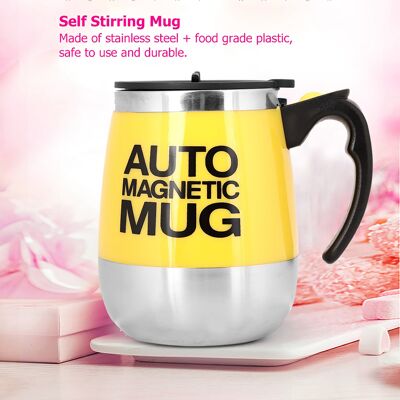 MCKENSA Mug Magnétique Électrique À Café Avec Agitateur Automatique (jaune) - Publicité MCKENSA Mug Magnétique Électrique À Café Avec Agitateur Automatique (jaune) - Publicité
