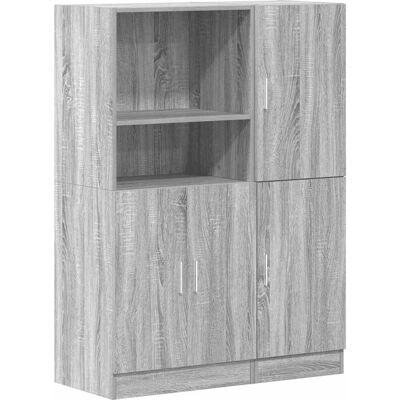 DESIGN IN Ensemble D'Armoires De Cuisine 2pcs Sonoma Gris Bois Ingénierie - Publicité DESIGN IN Ensemble D'Armoires De Cuisine 2pcs Sonoma Gris Bois Ingénierie - Publicité