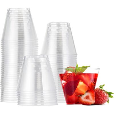 GRASSLIN 30 Gobelets,plastique Dur Transparent,255ml,réutilisable,mariages Anniversaires Fêtes - Publicité GRASSLIN 30 Gobelets,plastique Dur Transparent,255ml,réutilisable,mariages Anniversaires Fêtes - Publicité