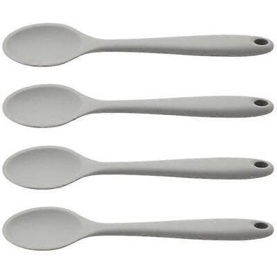 LISATR Lot De 4 Cuillères De Cuisine En Silicone, Cuillères À Soupe, Cuillères À Mélanger Antiadhésives-20.5x4cm-grey - Publicité LISATR Lot De 4 Cuillères De Cuisine En Silicone, Cuillères À Soupe, Cuillères À Mélanger Antiadhésives-20.5x4cm-grey - Publicité