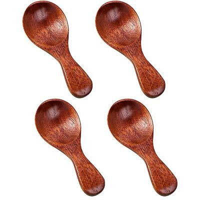 YUDO Lot De 4 Petites Cuillères En Bois - Publicité YUDO Lot De 4 Petites Cuillères En Bois - Publicité