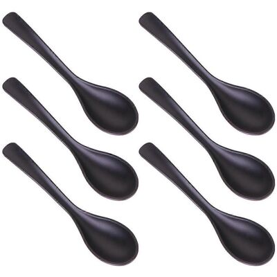 LISATR Pièces De Couverts En Mélamine A5, Cuillère À Soupe Imitation Porcelaine Noire, Vaisselle Durable Pour La Maison (140071)-17.1x4cm-black - Publicité LISATR Pièces De Couverts En Mélamine A5, Cuillère À Soupe Imitation Porcelaine Noire, Vaisselle Durable Pour La Maison (140071)-17.1x4cm-black - Publicité