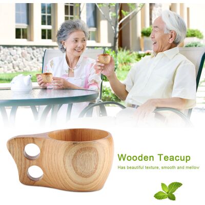 MCKENSA Tasse À Thé/café En Bois, Portable, En Bois Naturel, Avec Anse (1) - Publicité MCKENSA Tasse À Thé/café En Bois, Portable, En Bois Naturel, Avec Anse (1) - Publicité