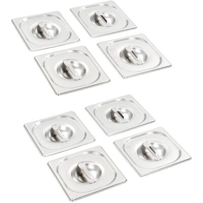 OEM Couvercles De Plateau 8 Pcs Gn 1/6 Acier Inoxydable Xl - Publicité OEM Couvercles De Plateau 8 Pcs Gn 1/6 Acier Inoxydable Xl - Publicité