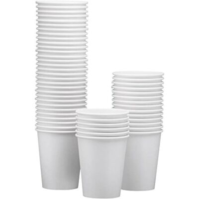 ALVIOR Gobelet En Papier Blanc - 236 Ml - Pour Boissons Chaudes Ou Froides - Idéal Pour Fontaines À Eau, Café, Thé, Jus - Lot De 100 - Publicité ALVIOR Gobelet En Papier Blanc - 236 Ml - Pour Boissons Chaudes Ou Froides - Idéal Pour Fontaines À Eau, Café, Thé, Jus - Lot De 100 - Publicité