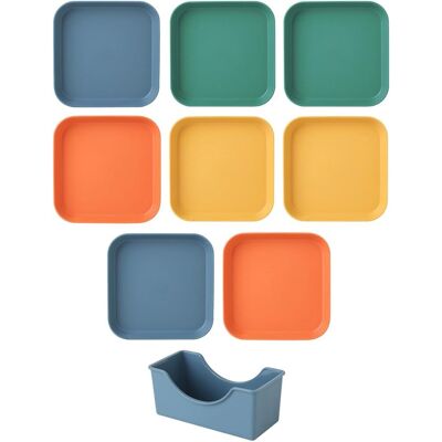 PUNNYB De 8 Cuillères Doseuses En Silicone Bleu Avec Design - Publicité PUNNYB De 8 Cuillères Doseuses En Silicone Bleu Avec Design - Publicité