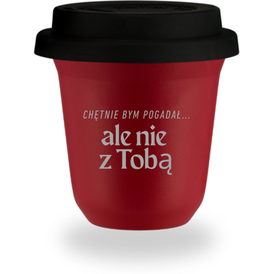 OEM Mug Rouge De 150 Ml « J'Adorerais Parler, Mais Pas Avec Toi », Avec Couvercle Noir - Publicité OEM Mug Rouge De 150 Ml « J'Adorerais Parler, Mais Pas Avec Toi », Avec Couvercle Noir - Publicité